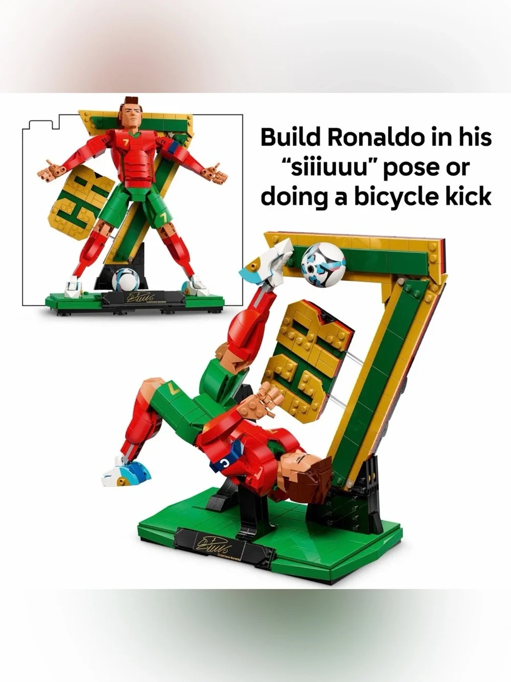 LEGO 66823 Cristiano Ronaldo Collector Edition CR7  2 Sets/2 in 1, 1344 PCS, NWT